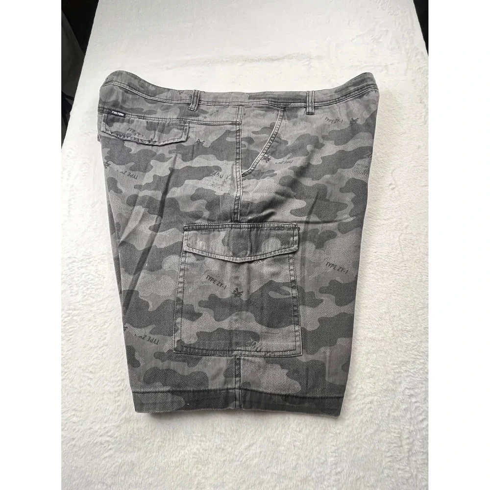 Zoo York Cargo Shorts Mens 40 Grey Camo Stretch Skate Pockets Type ZY-1